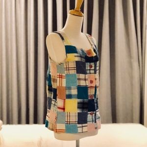 A.P.C Madras Patchwork button Plaid Top camisole S